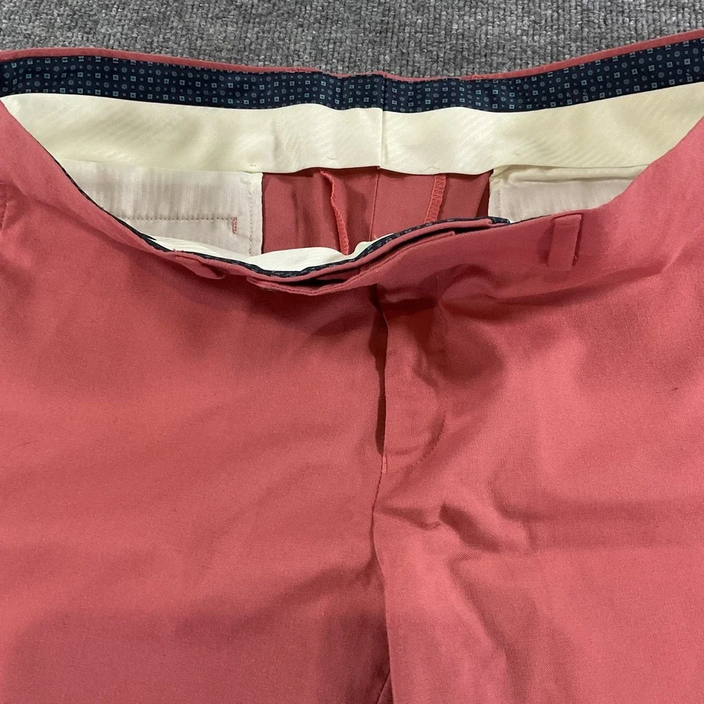 Lauren Ralph Lauren 34x30 Dress Pants Mens Salmon Pink Flat Front Classic Fit Bu